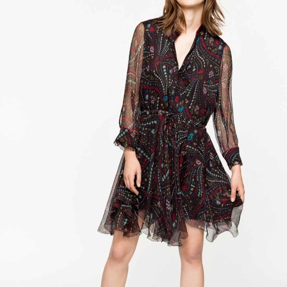 Zadig & Voltaire 💯 silk Deluxe Ranil Psyche Dress